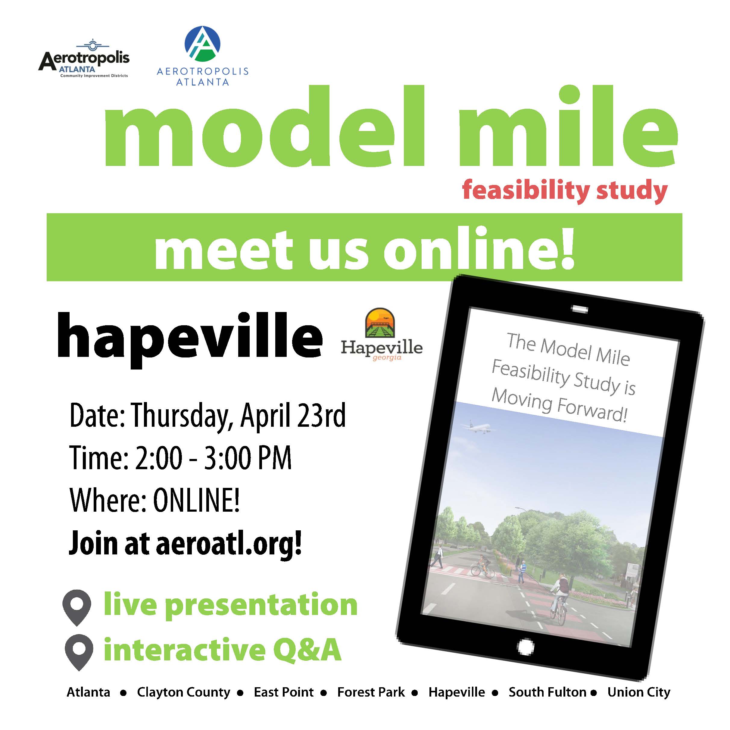 Flyer for AeroATL Model Mile Hapeville online