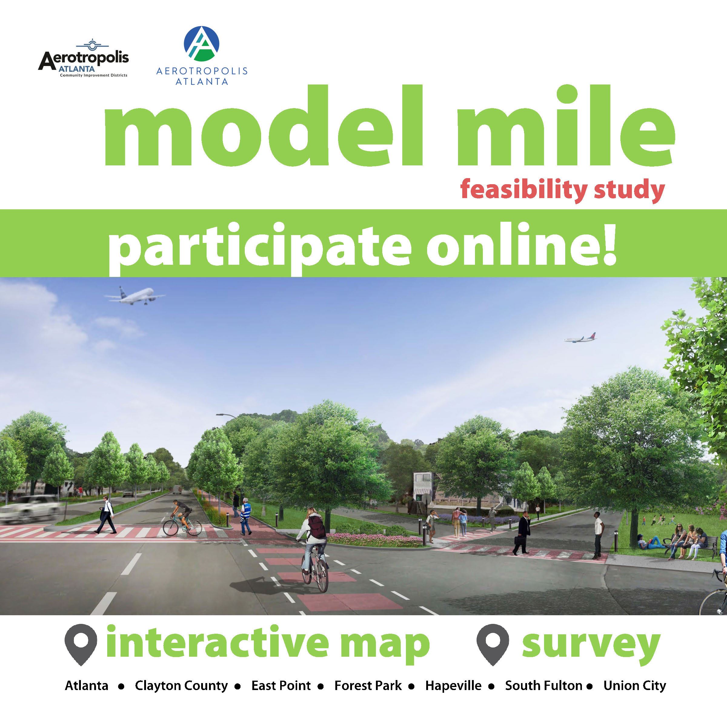 AeroATL Model Mile - Social Pinpoint Relaunch Flyer