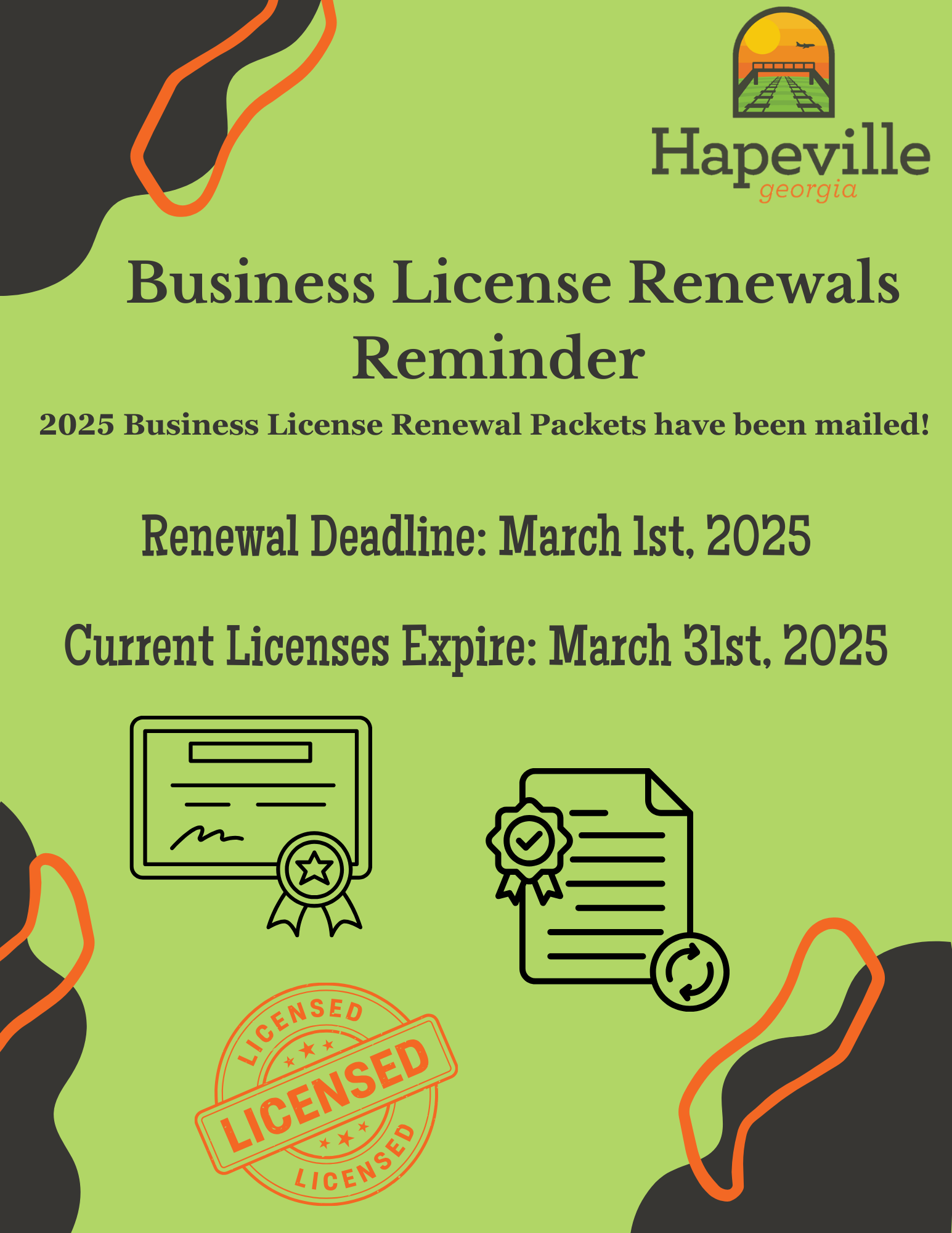 Business License Renewals Flyer