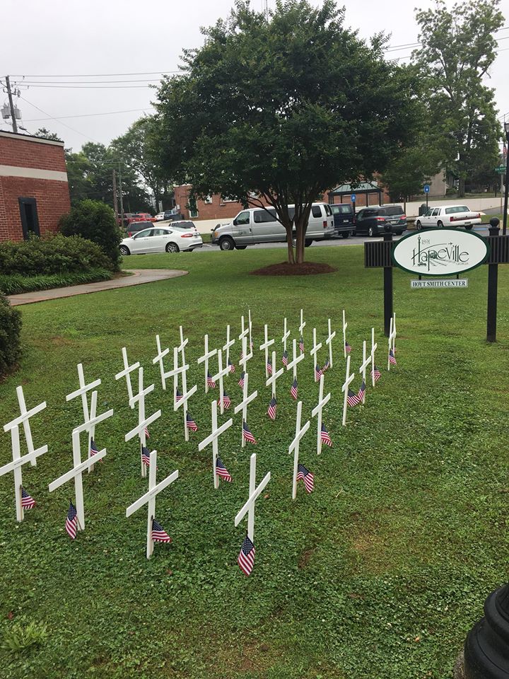 Memorial Day honor world dead crosses hoyt smith center